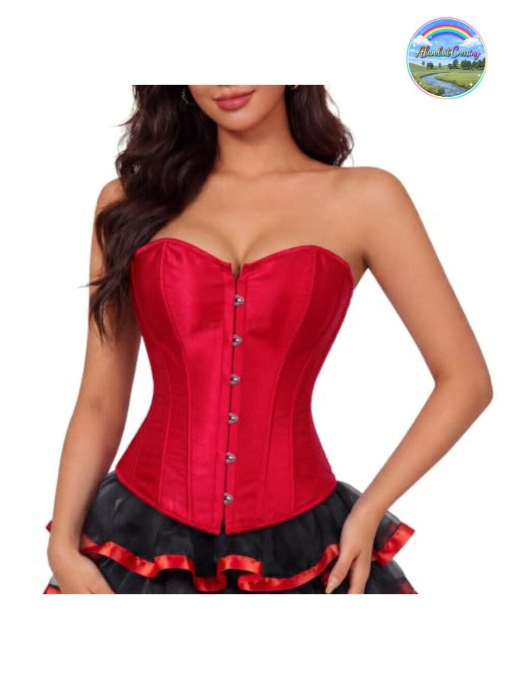 Satin Bustier Corset Victorian Renaissance Lace Up Shapewear Costume